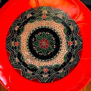 Cute Boho Floral Mandala Hand Painted Wood Decor